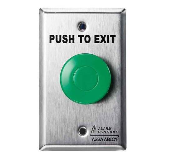 Alarm Controls, TS14 Mushroom Exit Button with Pneumatic Timer